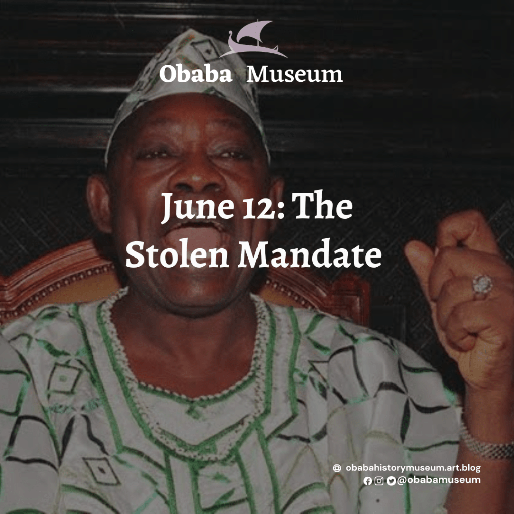 JUNE 12: The Stolen&nbsp;Mandate