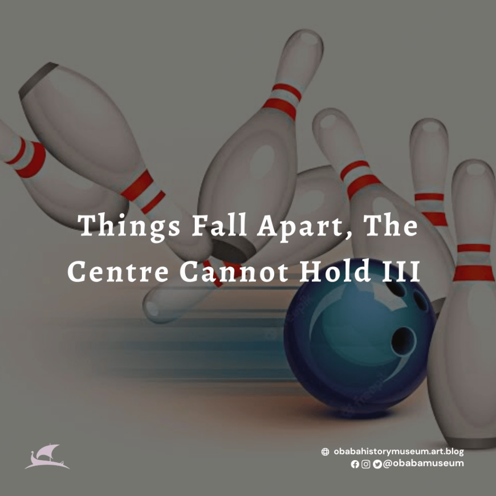 Things fall apart; the center cannot&nbsp;hold.